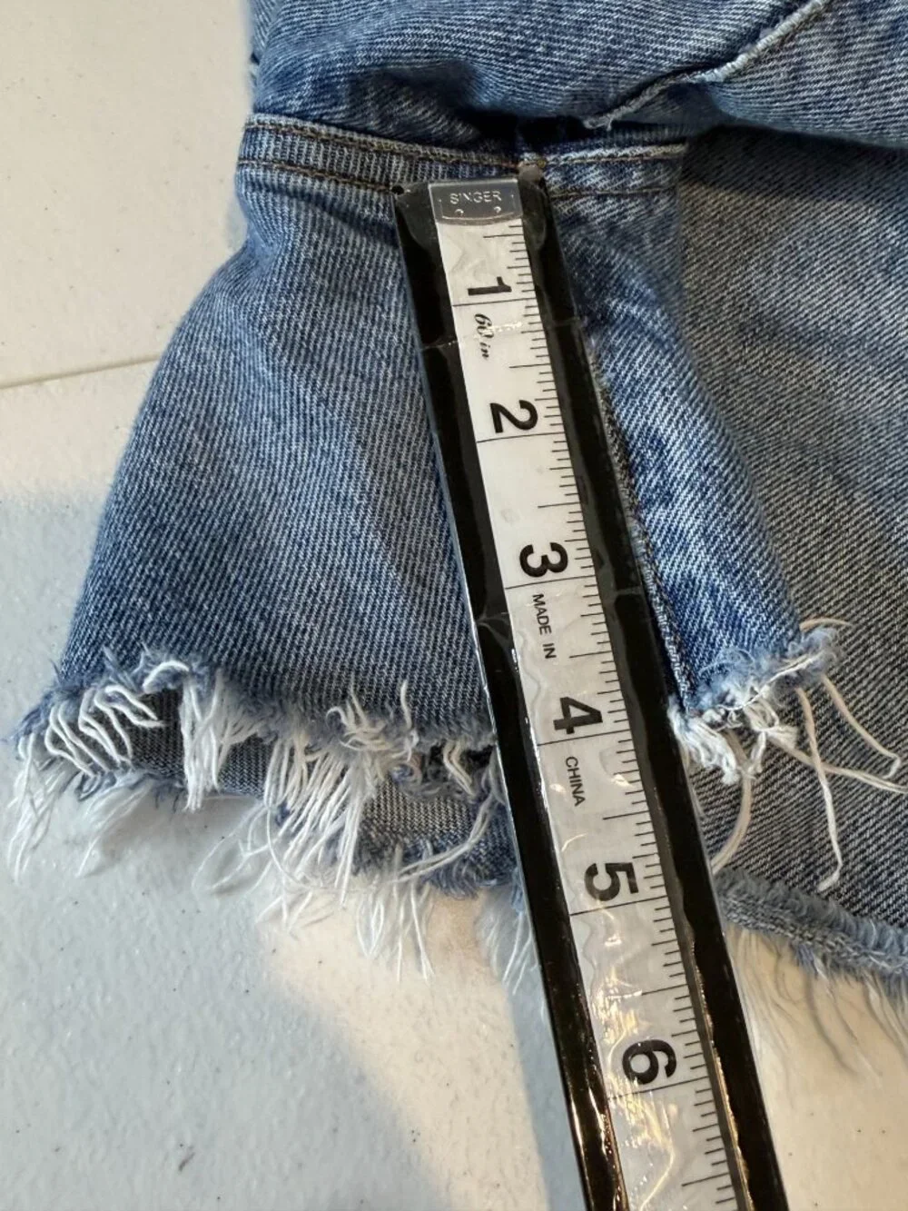 AGOLDE Parker Long Womens 27 Denim Shorts High Rise Cutoff Organic Cotton 90s